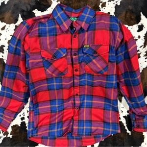 Dixxon Bundy Flannel Blue/Red Medium